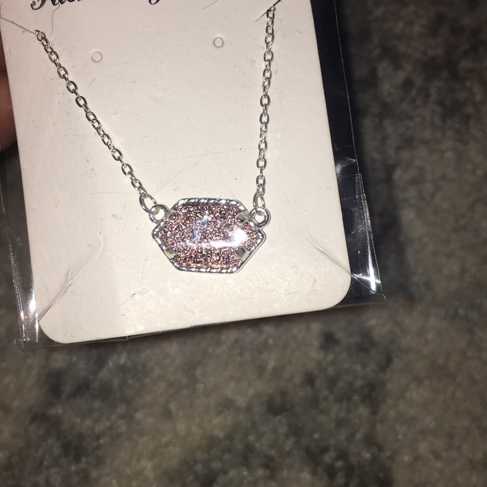 NEW! Rose Quartz Drusy Necklace